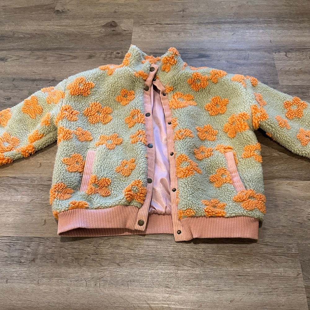 Nora Madison Floral Sherpa Jacket